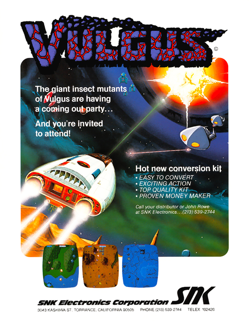 Mach-9 (bootleg of Vulgus) Arcade Game Cover